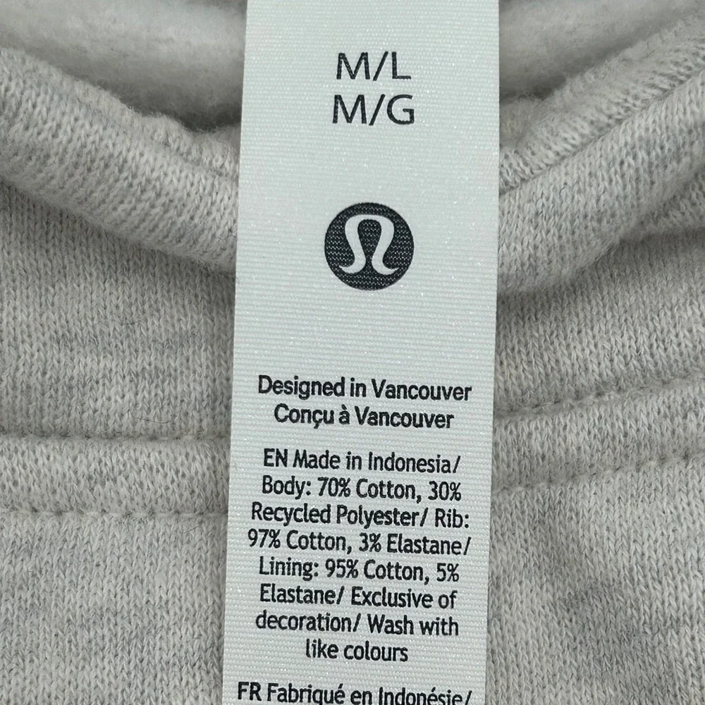 Lululemon Scuba Oversized Hoodie Heathered Core Ultra Light Grey M/L LW3IUJS